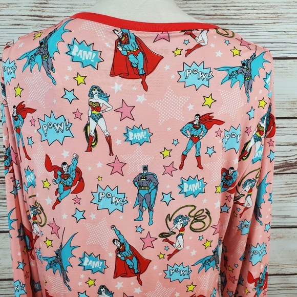 NWT Little Sleepies Womens Large DC Justice League 2-PC Pajamas Top Pants    #59 - Picture 7 of 15